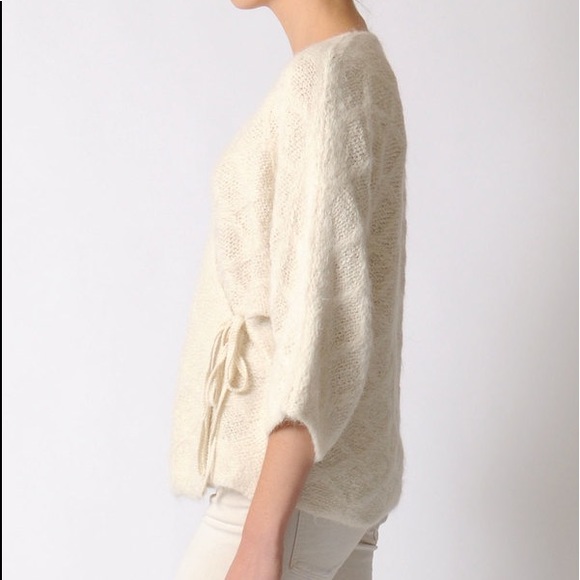 $298 WOL HIDE Boho Patterned Wrap Tie Sweater - Picture 2 of 8